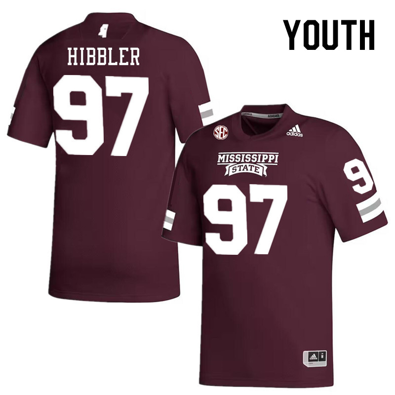 Youth #97 Terrance Hibbler Mississippi State Bulldogs College Football Jerseys Stitched-Maroon